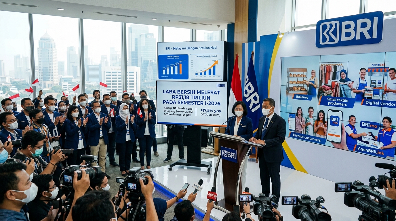 Laba Bersih Melesat Rp31,18 Triliun pada Semester I-2026, Kinerja BRI Makin Solid Ditopang Sektor UMKM dan Transformasi Digital