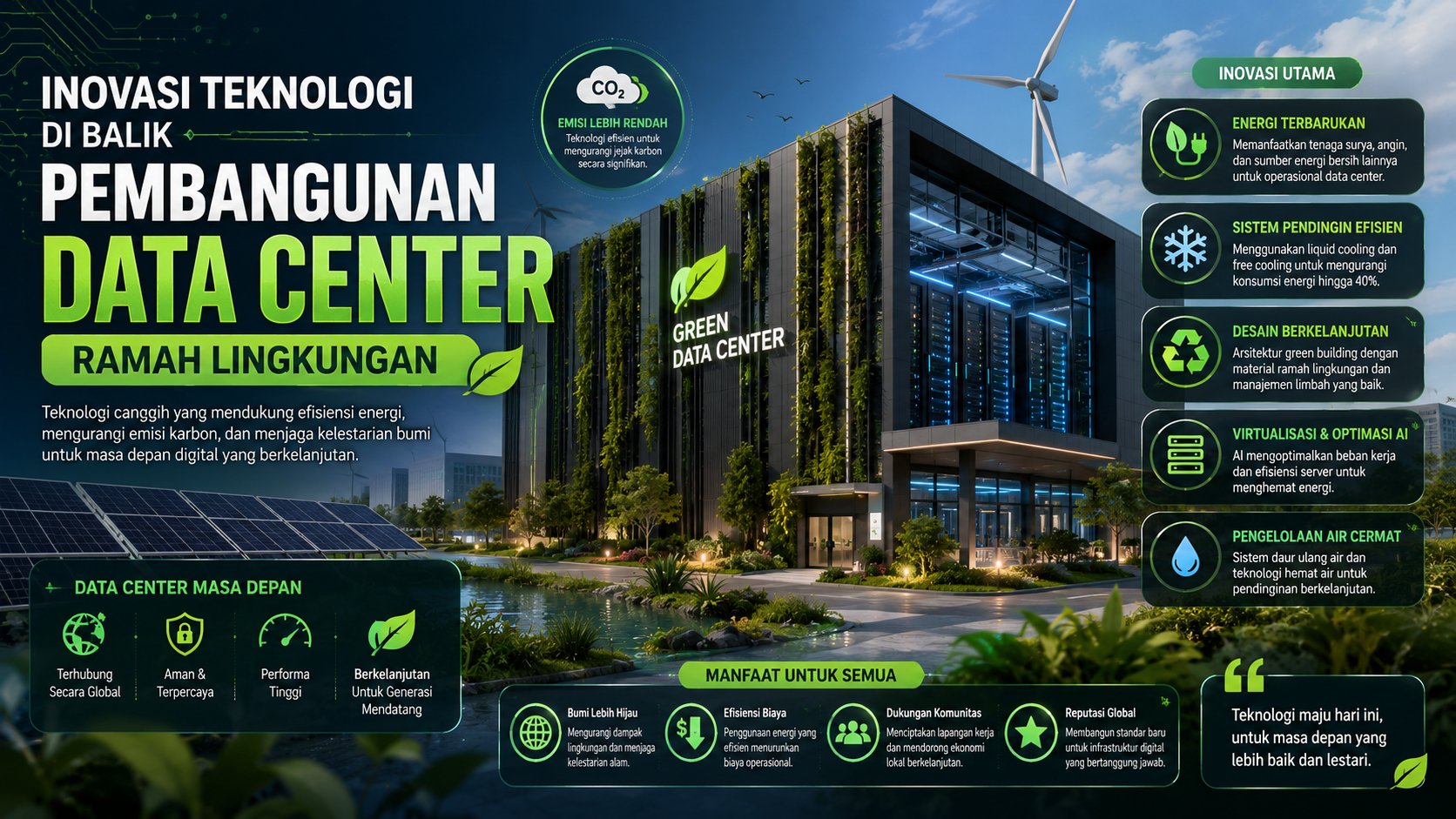 Inovasi Teknologi di Balik Pembangunan Data Center Ramah Lingkungan