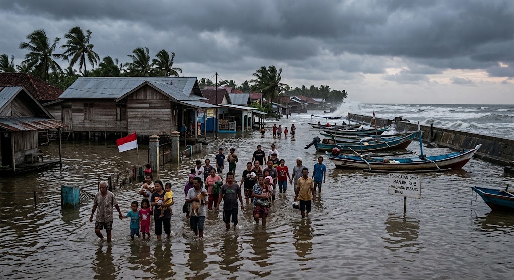 Fenomena Cuaca Ekstrem dan Banjir Rob Meluas di Pesisir Selatan Indonesia, BMKG Imbau Warga Waspada