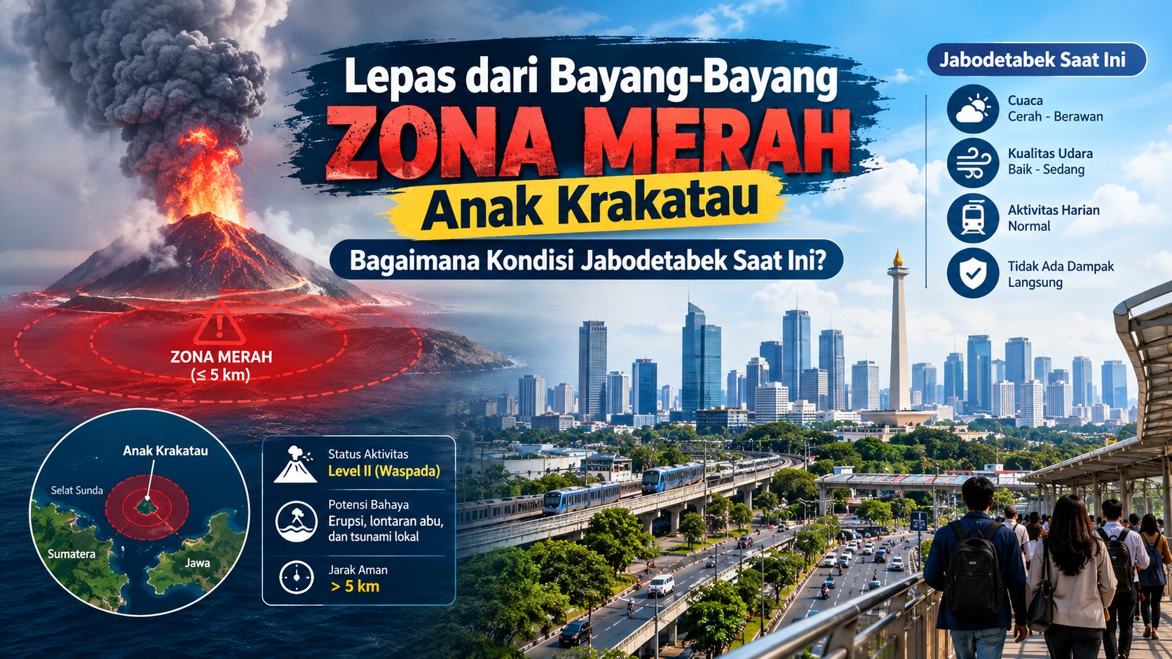 Lepas dari Bayang-Bayang Zona Merah Anak Krakatau, Bagaimana Kondisi Jabodetabek Saat Ini?