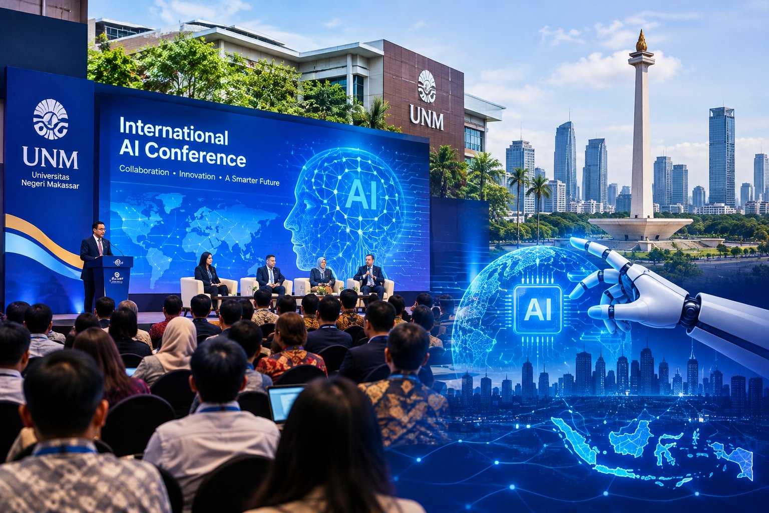 Konferensi AI Internasional Digelar di UNM dan Jakarta, Indonesia Kian Jadi Pasar Potensial Teknologi Kecerdasan Buatan