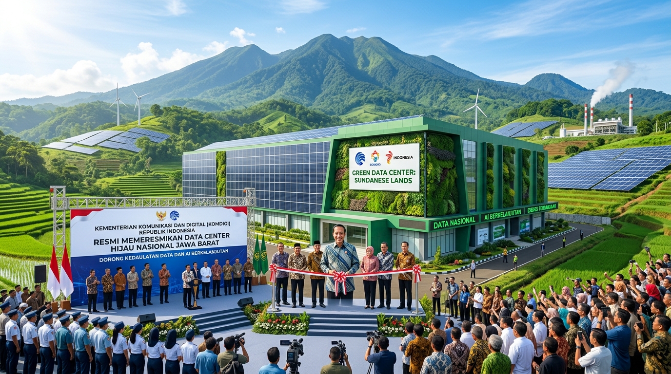 Dorong Kedaulatan Data dan AI Berkelanjutan, Komdigi Resmi Persemikan Data Center Hijau Berbasis Energi Terbarukan di Jawa Barat