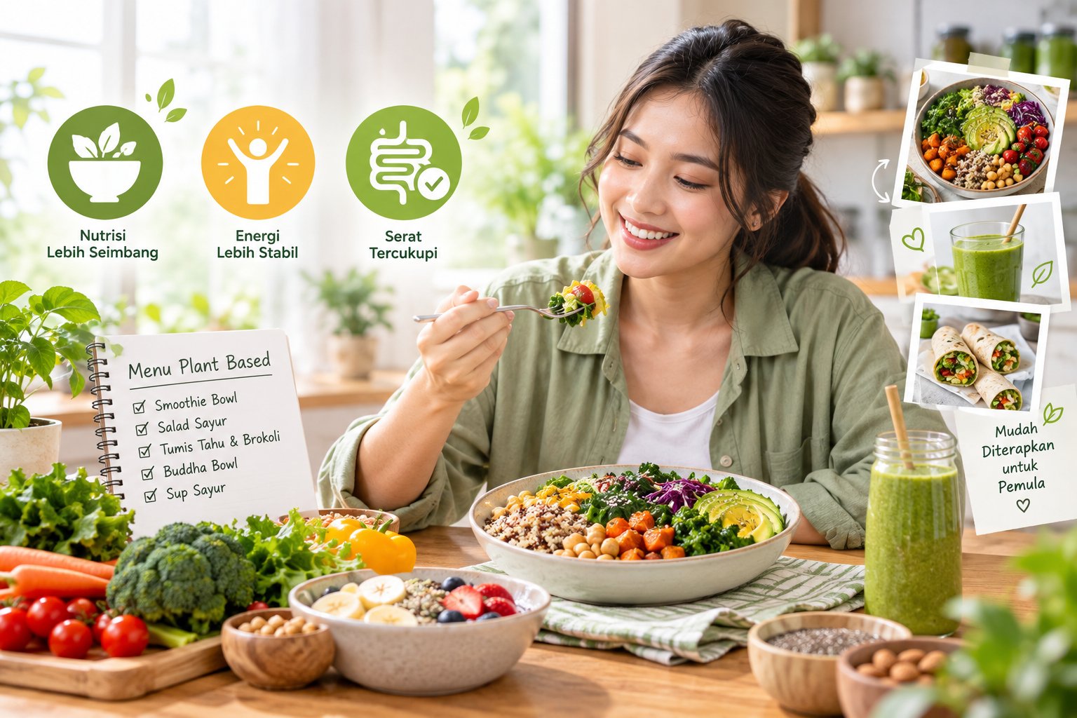 Menu Plant Based Mudah untuk Pemula agar Nutrisi Harian Lebih Seimbang dan Serat Tercukupi