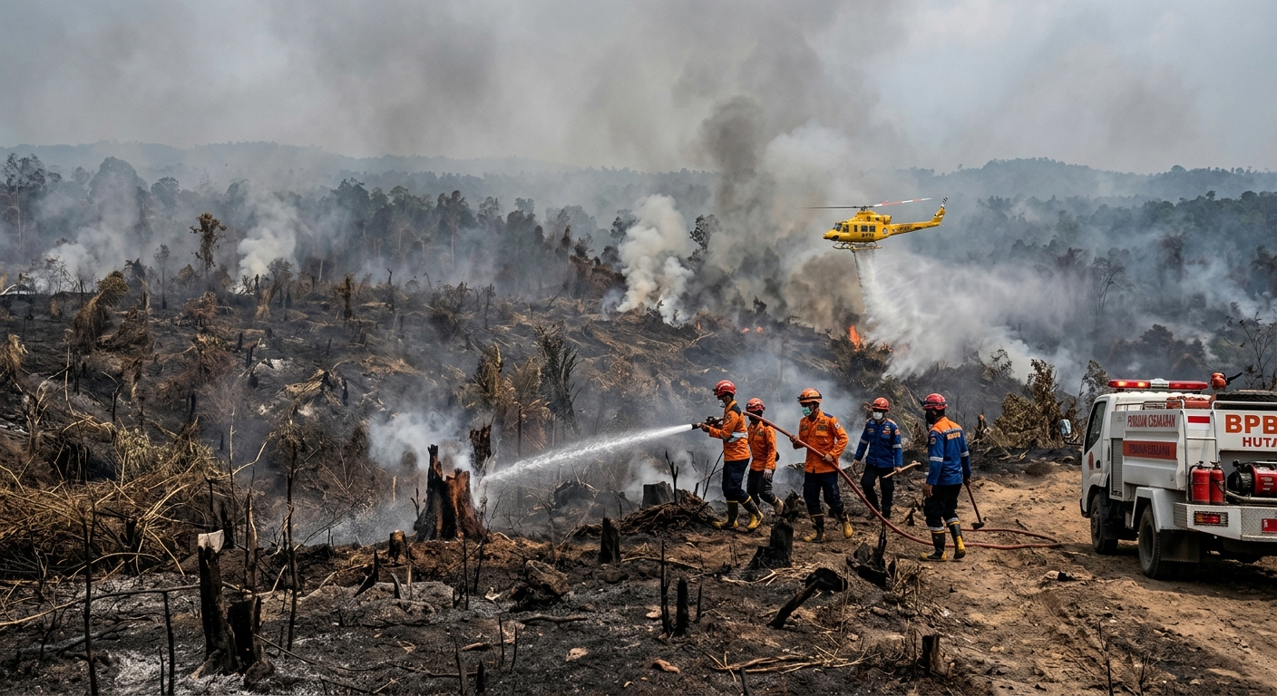 Kebakaran Hutan dan Lahan Masih Berlangsung, Ratusan Hektare Masih Ditangani