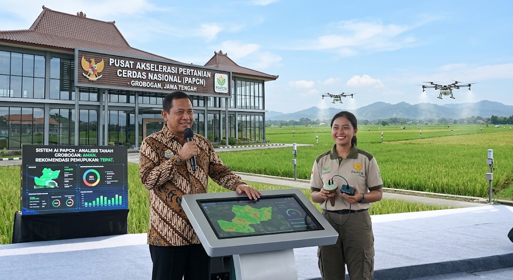 Pemerintah Resmikan Pusat Akselerasi Pertanian Cerdas Berbasis AI di Jawa Tengah untuk Perkuat Ketahanan Pangan Nasional