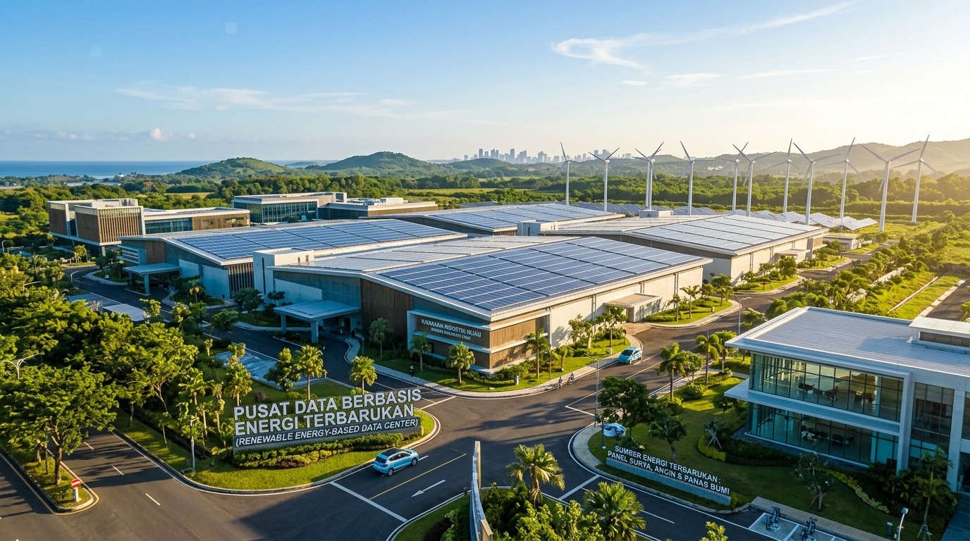 Pengembangan Pusat Data Berbasis Energi Terbarukan Resmi Diterapkan Langkah Strategis Menuju Era Digital Hijau