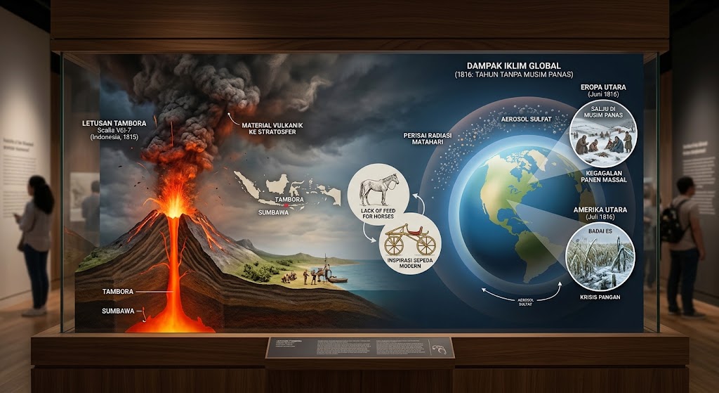 Fenomena Letusan Gunung Tambora 1815 dan Dampak Perubahan Iklim Global "Tahun Tanpa Musim Panas"