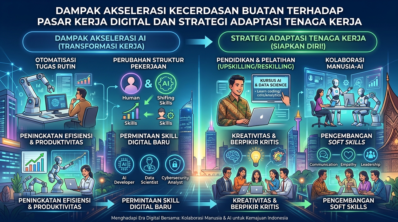 Dampak Akselerasi Kecerdasan Buatan terhadap Pasar Kerja Digital dan Strategi Adaptasi Tenaga Kerja