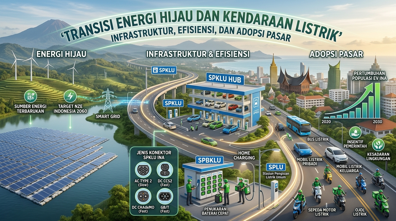 Transisi Energi Hijau dan Kendaraan Listrik Infrastruktur, Efisiensi, dan Adopsi Pasar