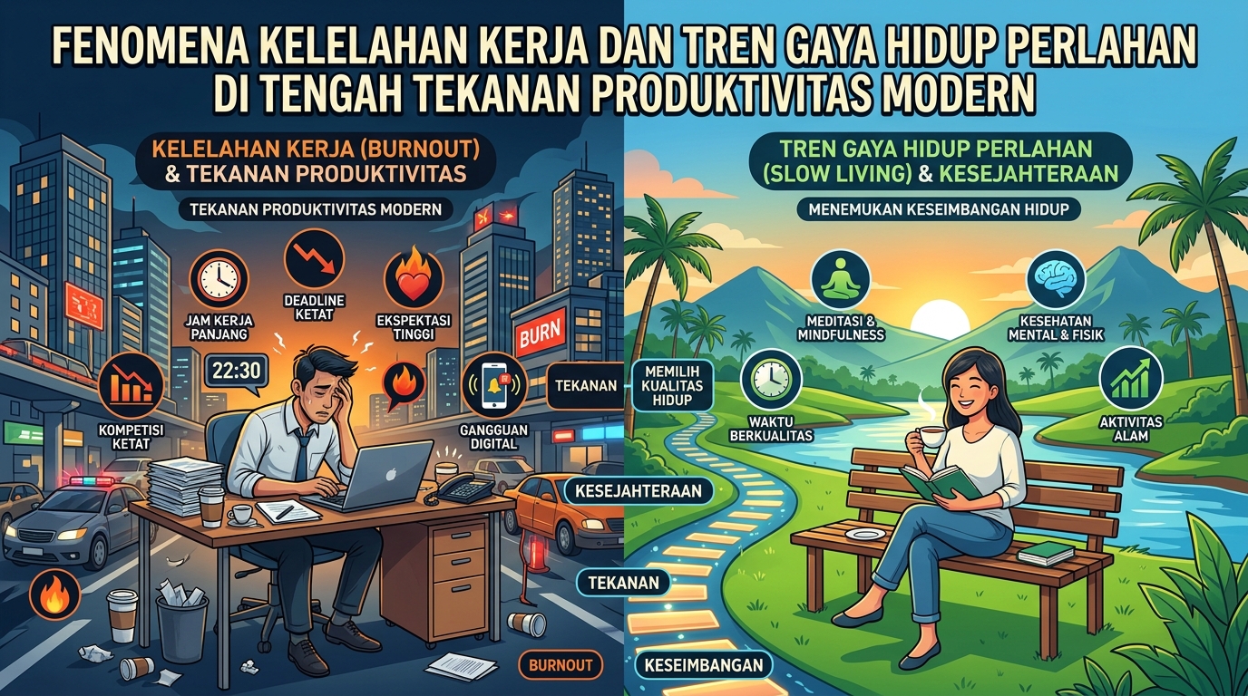 Fenomena Kelelahan Kerja dan Tren Gaya Hidup Perlahan di Tengah Tekanan Produktivitas Modern