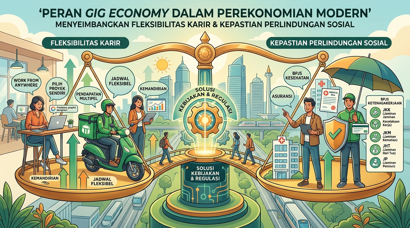 Peran Gig Economy dalam Perekonomian Modern Menyeimbangkan Fleksibilitas Karir dan Kepastian Perlindungan Sosial