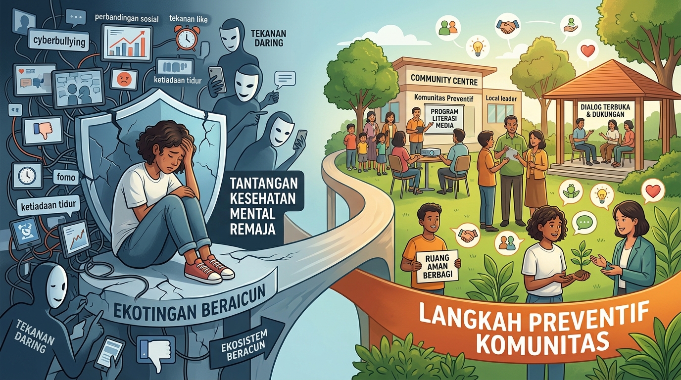 Tantangan Kesehatan Mental Remaja di Era Media Sosial dan Langkah Preventif Komunitas