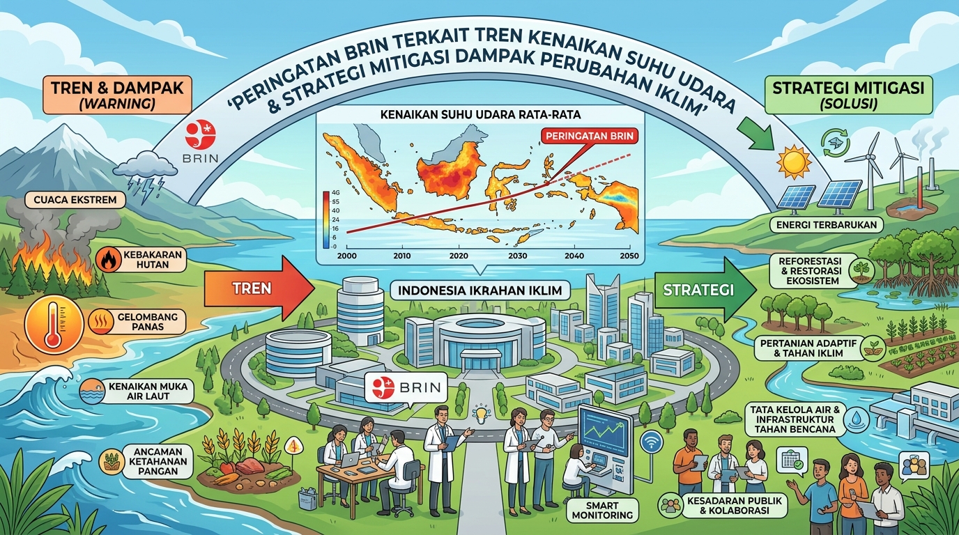 Peringatan BRIN Terkait Tren Kenaikan Suhu Udara dan Strategi Mitigasi Dampak Perubahan Iklim