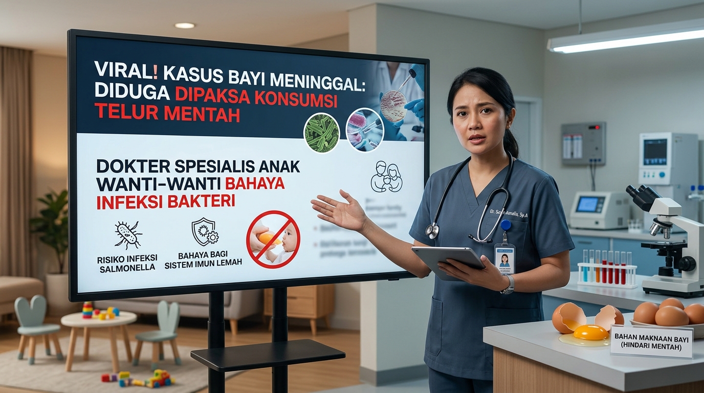 Viral Kasus Bayi Meninggal Diduga Dipaksa Konsumsi Telur Mentah: Dokter Spesialis Anak Wanti-Wanti Bahaya Infeksi Bakteri