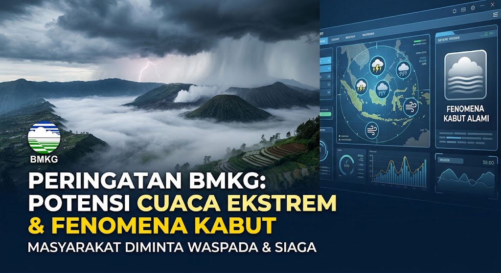 BMKG Keluarkan Peringatan Dini Potensi Cuaca Ekstrem dan Fenomena Kabut, Masyarakat Diimbau Waspada
