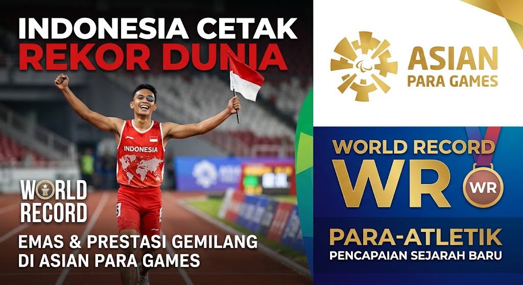 Luar Biasa! Kontingen Indonesia Cetak Rekor Dunia dan Borong Medali Emas di Asian Para Games