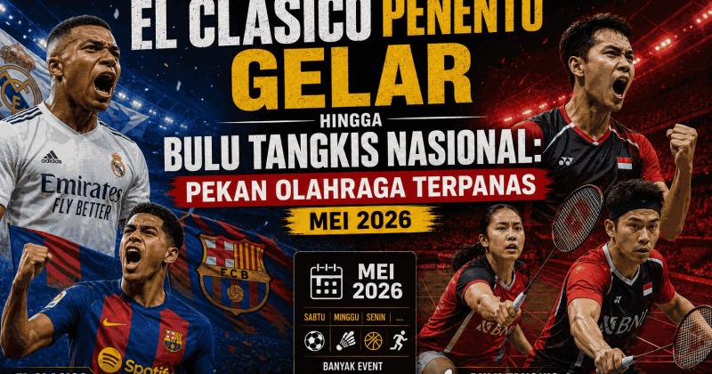 El Clasico Penentu Gelar hingga Bulu Tangkis Nasional Warnai Pekan Olahraga Terpanas Mei 2026