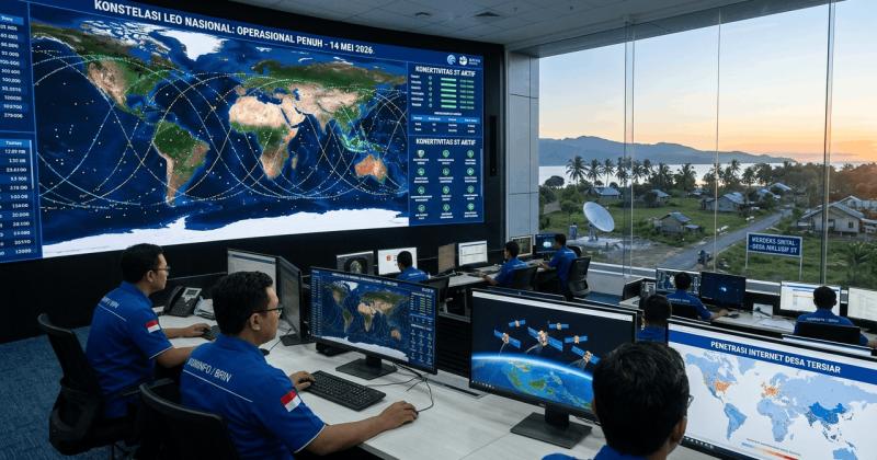 Era Baru Konektivitas Satelit Orbit Rendah Nasional Resmi Beroperasi, Merdeka Sinyal Hingga Pelosok Nusantara