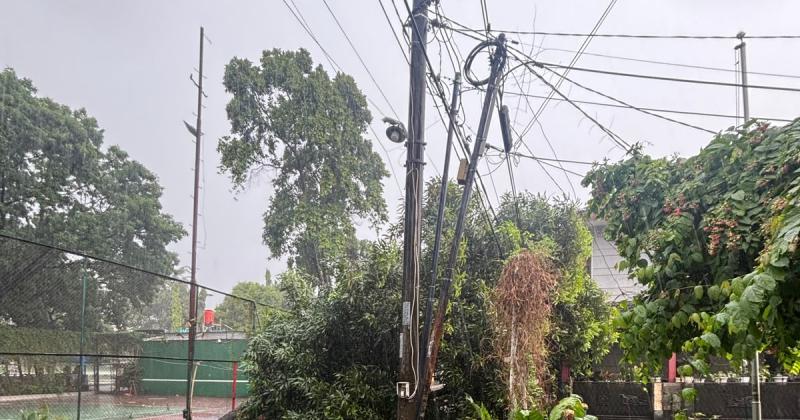 Pohon Roboh Timpa Kabel Listrik di Perumahan Jatikramat Bekasi, Akses Jalan Sempat Terganggu