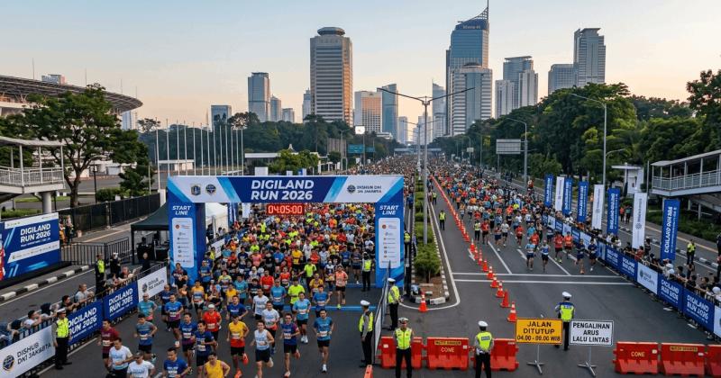 Megapolitan Rekayasa Lalu Lintas Masif di Jakarta untuk Digiland Run 2026
