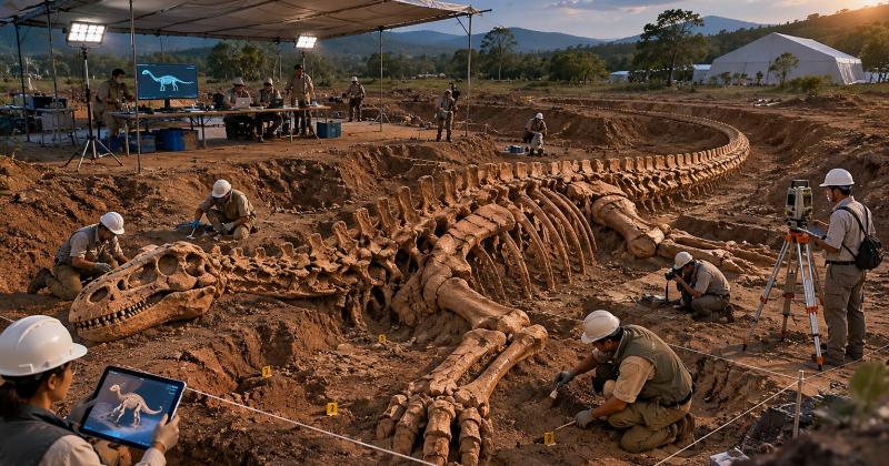Dinosaurus Raksasa Spesies Baru Ditemukan di Thailand