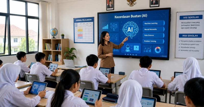 Sekolah di Indonesia Mulai Terapkan Kecerdasan Buatan, Sistem Pembelajaran Digital Jadi Tren Baru Pendidikan