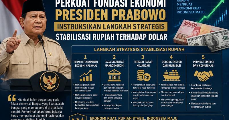 Perkuat Fondasi Ekonomi Presiden Prabowo Instruksikan Langkah Strategis Stabilisasi Rupiah Terhadap Dolar