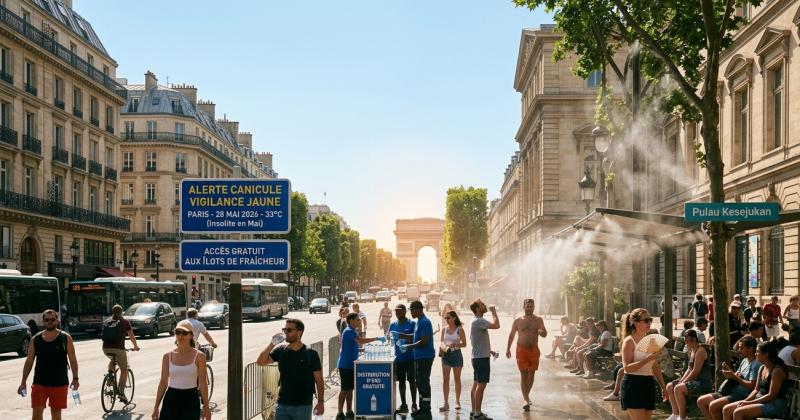 Paris Membara Gelombang Panas Dini 33°C Paksa Kota Mode Tetapkan Status Waspada