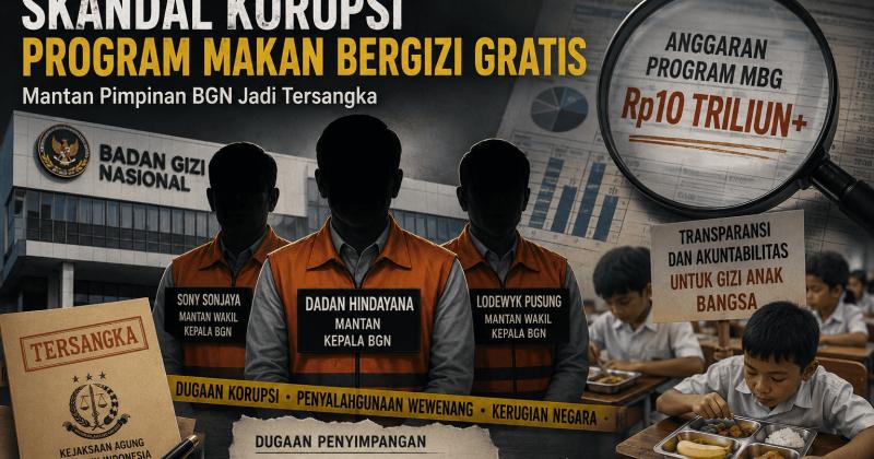 Skandal Korupsi Program Makan Bergizi Gratis Mantan Pimpinan BGN Jadi Tersangka