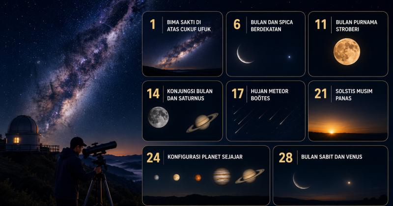 Kalender Lengkap Fenomena Antariksa Juni Yang Wajib Disaksikan Dari Menyingsingnya Bima Sakti Hingga Konfigurasi Planet Sejajar
