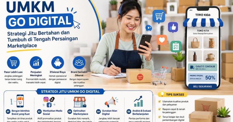 UMKM Go Digital, Strategi Jitu Bertahan dan Tumbuh di Tengah Persaingan Marketplace