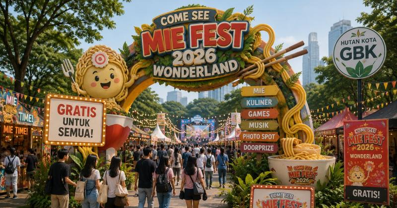 Come See Mie Fest 2026 Wonderland Siap Digelar Gratis di Hutan Kota GBK