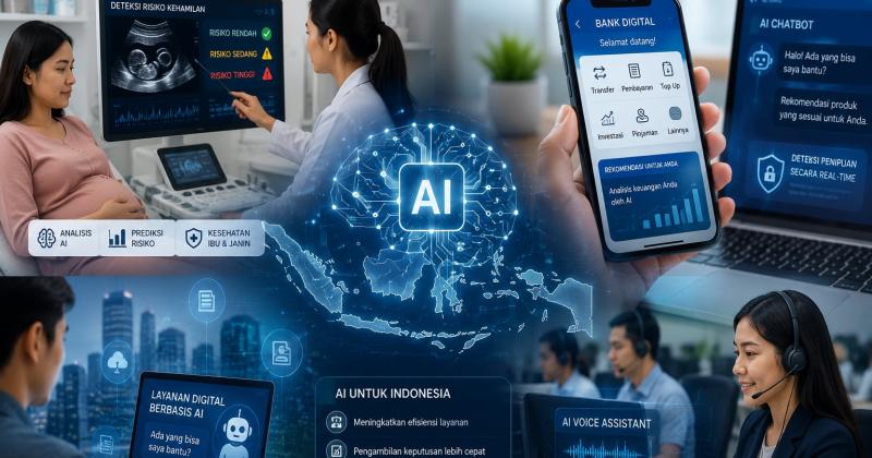 Pemanfaatan Kecerdasan Buatan Makin Masif di Indonesia dari Deteksi Risiko Kehamilan hingga Layanan Perbankan Digital