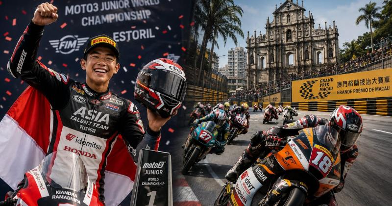 Kiandra Ramadhipa Juara Moto3 Junior World Championship di Estoril dan Enam Wakil Indonesia Bertarung di Macau Open 2026