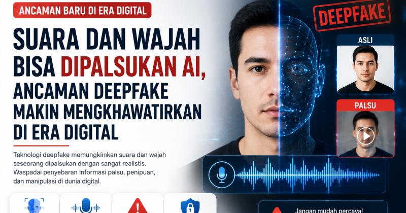 Suara dan Wajah Bisa Dipalsukan AI, Ancaman Deepfake Makin Mengkhawatirkan di Era Digital