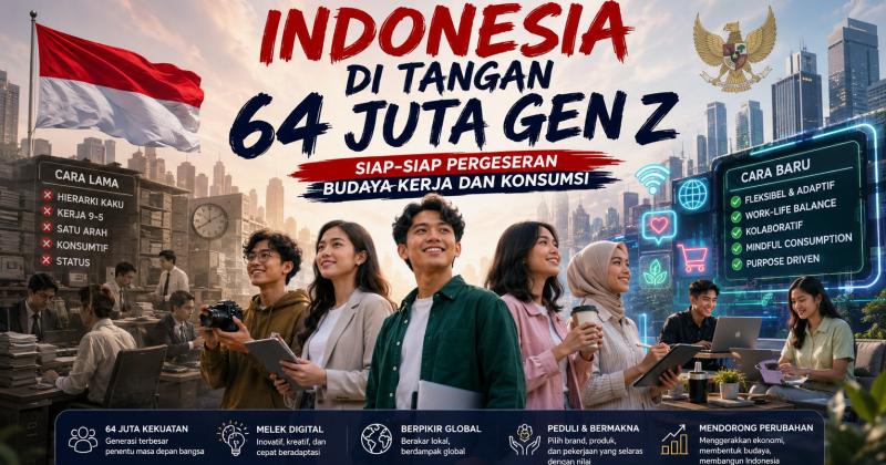 Indonesia di Tangan 64 Juta Gen Z, Siap-Siap Pergeseran Budaya Kerja dan Konsumsi
