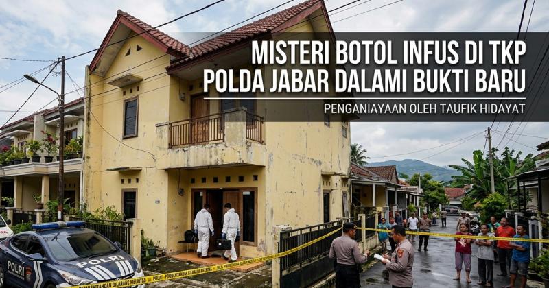 Misteri Botol Infus di TKP, Polda Jabar Dalami Bukti Baru Kasus Penyekapan 3 Tahun oleh Taufik Hidayat