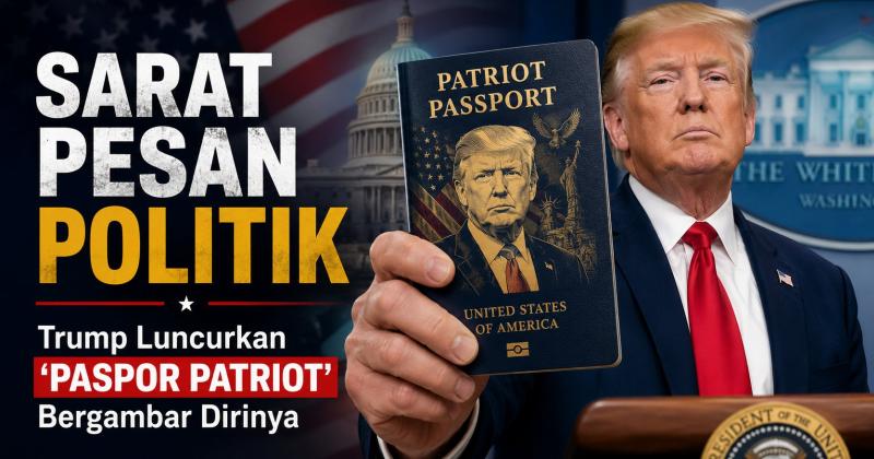 Sarat Pesan Politik, Trump Luncurkan 'Paspor Patriot' Bergambar Dirinya