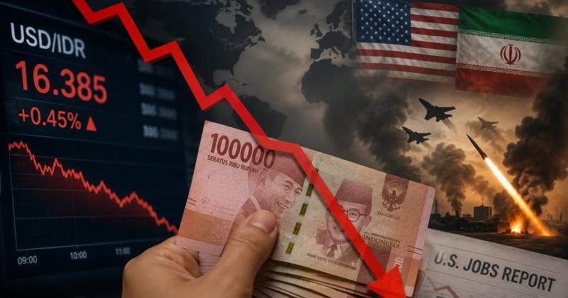 Rupiah Melemah di Awal Pekan, Dipicu Geopolitik AS-Iran dan Data Tenaga Kerja AS yang Buruk