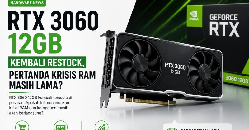 RTX 3060 12GB Kembali Restock, Pertanda Krisis RAM Masih Lama?
