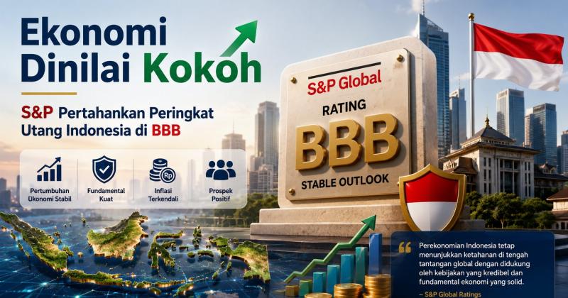 Ekonomi Dinilai Kokoh, S&P Pertahankan Peringkat Utang Indonesia di BBB