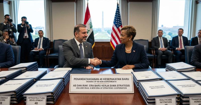 Hubungan Bilateral Baru: Perdana Menteri Irak Teken 48 Kesepakatan Strategis dengan Perusahaan AS di Washington