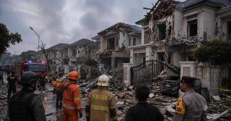 Ledakan Hebat Guncang Perumahan Mewah Grand Polonia Medan, Sedikitnya 7 Rumah Rusak Parah