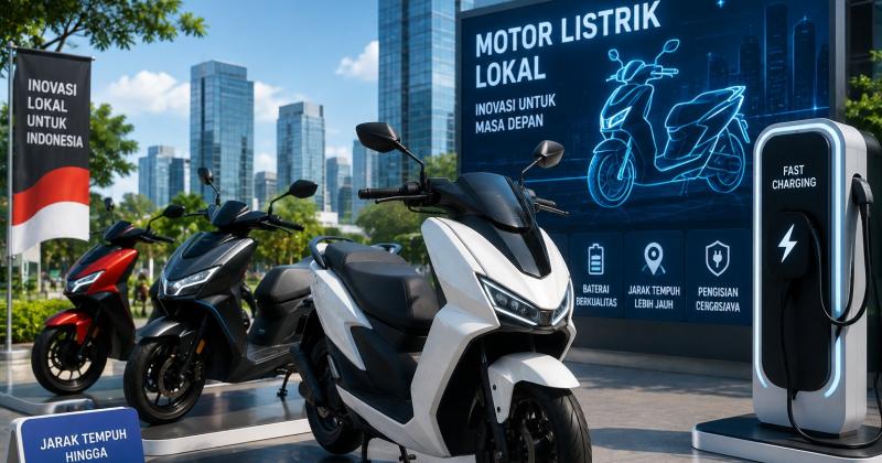 Motor Listrik Lokal Semakin Diminati, Inovasi Desain dan Jarak Tempuh Jadi Andalan