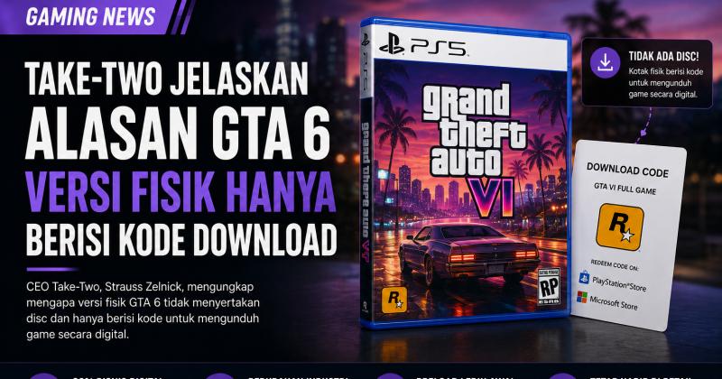 Bos Take-Two Jelaskan Alasan GTA VI Hadir dalam Kotak Tanpa Disc