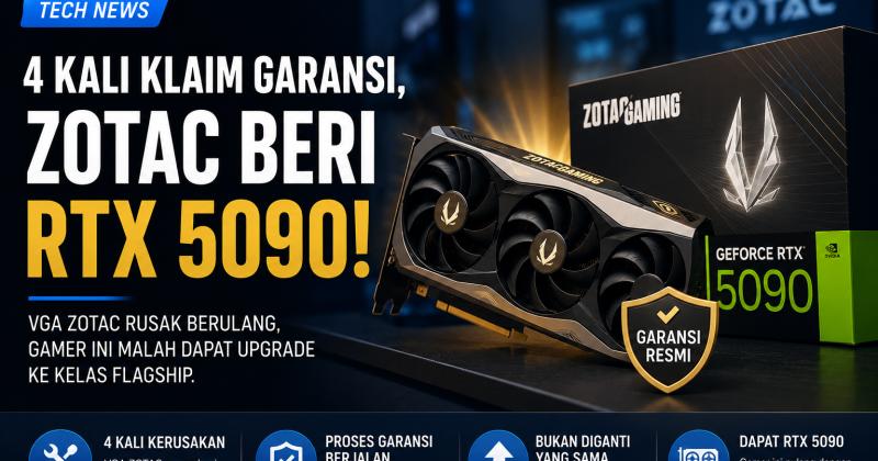 VGA ZOTAC Rusak Sampai Empat Kali, Gamer Ini Justru Pulang Membawa RTX 5090