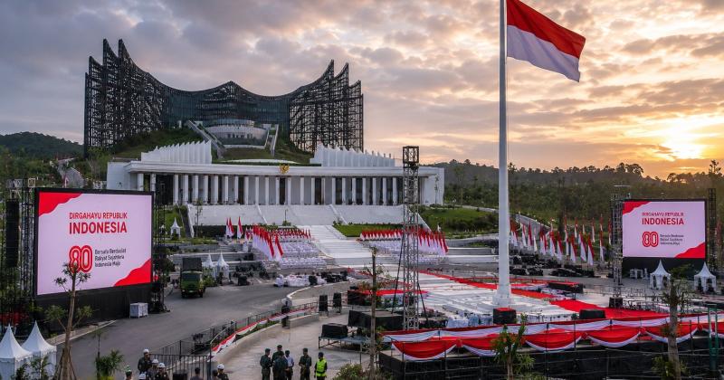 Pantauan Terkini IKN Jelang Detik-Detik Proklamasi Besok Pagi, Persiapan Sempurna