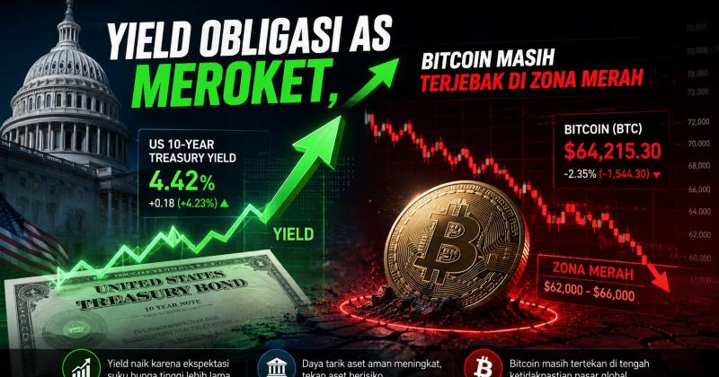Yield Obligasi AS Meroket, Bitcoin Masih Terjebak di Zona Merah