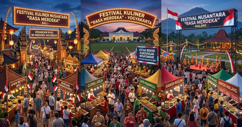 Festival Kuliner Nusantara "Rasa Merdeka" Gemerlap di Tiga Kota Utama, Cetak Rekor Kunjungan Wisatawan