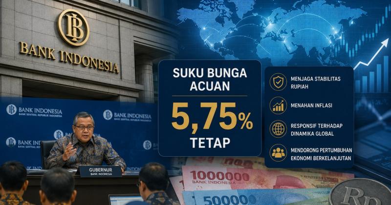 Bank Indonesia Tahan Suku Bunga di Angka 5,75 Persen, Perkuat Stabilitas Rupiah di Tengah Dinamika Global